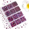 image6736pcs Hotfix Rhinestones FlatbackRoyal Blue Rhinestones for Crafts Clothes Mixed 5 Sizes Hotfix Crystals with Tweezers and Wax Pencil Kit SS6SS30SapphireSiam AB