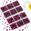 image6736pcs Hotfix Rhinestones FlatbackRoyal Blue Rhinestones for Crafts Clothes Mixed 5 Sizes Hotfix Crystals with Tweezers and Wax Pencil Kit SS6SS30SapphireFuchsia