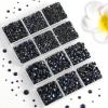 image6736pcs Hotfix Rhinestones FlatbackRoyal Blue Rhinestones for Crafts Clothes Mixed 5 Sizes Hotfix Crystals with Tweezers and Wax Pencil Kit SS6SS30SapphireMontana