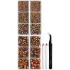 image6736pcs Hotfix Rhinestones FlatbackRoyal Blue Rhinestones for Crafts Clothes Mixed 5 Sizes Hotfix Crystals with Tweezers and Wax Pencil Kit SS6SS30SapphireHyacinth AB