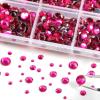 image6736pcs Hotfix Rhinestones FlatbackRoyal Blue Rhinestones for Crafts Clothes Mixed 5 Sizes Hotfix Crystals with Tweezers and Wax Pencil Kit SS6SS30SapphireHot Pink