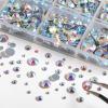 image6736pcs Hotfix Rhinestones FlatbackRoyal Blue Rhinestones for Crafts Clothes Mixed 5 Sizes Hotfix Crystals with Tweezers and Wax Pencil Kit SS6SS30SapphireCrystal AB