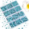 image6736pcs Hotfix Rhinestones FlatbackRoyal Blue Rhinestones for Crafts Clothes Mixed 5 Sizes Hotfix Crystals with Tweezers and Wax Pencil Kit SS6SS30SapphireAquamarine