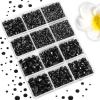 image6736pcs Hotfix Rhinestones FlatbackRoyal Blue Rhinestones for Crafts Clothes Mixed 5 Sizes Hotfix Crystals with Tweezers and Wax Pencil Kit SS6SS30SapphireBlack