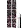 image6736pcs Hotfix Rhinestones FlatbackRoyal Blue Rhinestones for Crafts Clothes Mixed 5 Sizes Hotfix Crystals with Tweezers and Wax Pencil Kit SS6SS30SapphireAmethyst