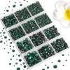 image6736pcs Hotfix Rhinestones FlatbackRoyal Blue Rhinestones for Crafts Clothes Mixed 5 Sizes Hotfix Crystals with Tweezers and Wax Pencil Kit SS6SS30SapphireEmerald