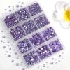 image6736pcs Hotfix Rhinestones FlatbackRoyal Blue Rhinestones for Crafts Clothes Mixed 5 Sizes Hotfix Crystals with Tweezers and Wax Pencil Kit SS6SS30SapphireViolet