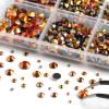 image6736pcs Hotfix Rhinestones FlatbackRoyal Blue Rhinestones for Crafts Clothes Mixed 5 Sizes Hotfix Crystals with Tweezers and Wax Pencil Kit SS6SS30SapphireHyacinth AB
