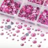 image6736pcs Hotfix Rhinestones FlatbackRoyal Blue Rhinestones for Crafts Clothes Mixed 5 Sizes Hotfix Crystals with Tweezers and Wax Pencil Kit SS6SS30SapphireDkPink