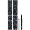image6736pcs Hotfix Rhinestones FlatbackRoyal Blue Rhinestones for Crafts Clothes Mixed 5 Sizes Hotfix Crystals with Tweezers and Wax Pencil Kit SS6SS30SapphireMontana