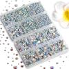 image6736pcs Hotfix Rhinestones FlatbackRoyal Blue Rhinestones for Crafts Clothes Mixed 5 Sizes Hotfix Crystals with Tweezers and Wax Pencil Kit SS6SS30SapphireCrystal AB
