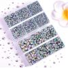 image6736pcs Hotfix Rhinestones FlatbackRoyal Blue Rhinestones for Crafts Clothes Mixed 5 Sizes Hotfix Crystals with Tweezers and Wax Pencil Kit SS6SS30SapphireClear AB