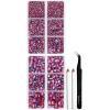 image6736pcs Hotfix Rhinestones FlatbackRoyal Blue Rhinestones for Crafts Clothes Mixed 5 Sizes Hotfix Crystals with Tweezers and Wax Pencil Kit SS6SS30SapphireSiam AB