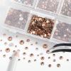 imageBeadsland 4300pcs Flatback RhinestonesGray Rhinestone Nail Gems Round Crystal Rhinestones for CraftsMixed 6 Sizes with Picking Tweezers and Wax Pencil Kit SS6SS20Black DiamondLight Peach