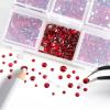 imageBeadsland 4300pcs Flatback RhinestonesGray Rhinestone Nail Gems Round Crystal Rhinestones for CraftsMixed 6 Sizes with Picking Tweezers and Wax Pencil Kit SS6SS20Black DiamondSiam