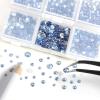 imageBeadsland 4300pcs Flatback RhinestonesGray Rhinestone Nail Gems Round Crystal Rhinestones for CraftsMixed 6 Sizes with Picking Tweezers and Wax Pencil Kit SS6SS20Black DiamondLight Sapphire