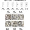 imageBeadsland 4300pcs Flatback RhinestonesGray Rhinestone Nail Gems Round Crystal Rhinestones for CraftsMixed 6 Sizes with Picking Tweezers and Wax Pencil Kit SS6SS20Black DiamondBlue Moonlight
