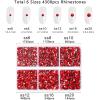 imageBeadsland 4300pcs Flatback RhinestonesGray Rhinestone Nail Gems Round Crystal Rhinestones for CraftsMixed 6 Sizes with Picking Tweezers and Wax Pencil Kit SS6SS20Black DiamondLight Siam