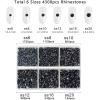 imageBeadsland 4300pcs Flatback RhinestonesGray Rhinestone Nail Gems Round Crystal Rhinestones for CraftsMixed 6 Sizes with Picking Tweezers and Wax Pencil Kit SS6SS20Black DiamondMontana
