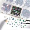 imageBeadsland 4300pcs Flatback RhinestonesGray Rhinestone Nail Gems Round Crystal Rhinestones for CraftsMixed 6 Sizes with Picking Tweezers and Wax Pencil Kit SS6SS20Black DiamondGreen Volcano