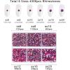 imageBeadsland 4300pcs Flatback RhinestonesGray Rhinestone Nail Gems Round Crystal Rhinestones for CraftsMixed 6 Sizes with Picking Tweezers and Wax Pencil Kit SS6SS20Black DiamondSiam AB