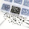 imageBeadsland 4300pcs Flatback RhinestonesGray Rhinestone Nail Gems Round Crystal Rhinestones for CraftsMixed 6 Sizes with Picking Tweezers and Wax Pencil Kit SS6SS20Black DiamondBlack Diamond