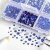 imageBeadsland 4300pcs Flatback RhinestonesGray Rhinestone Nail Gems Round Crystal Rhinestones for CraftsMixed 6 Sizes with Picking Tweezers and Wax Pencil Kit SS6SS20Black DiamondSapphire