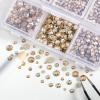 imageBeadsland 4300pcs Flatback RhinestonesGray Rhinestone Nail Gems Round Crystal Rhinestones for CraftsMixed 6 Sizes with Picking Tweezers and Wax Pencil Kit SS6SS20Black DiamondGolden Shadow