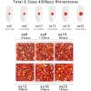 imageBeadsland 4300pcs Flatback RhinestonesGray Rhinestone Nail Gems Round Crystal Rhinestones for CraftsMixed 6 Sizes with Picking Tweezers and Wax Pencil Kit SS6SS20Black DiamondHyacinthOrange