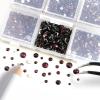 imageBeadsland 4300pcs Flatback RhinestonesGray Rhinestone Nail Gems Round Crystal Rhinestones for CraftsMixed 6 Sizes with Picking Tweezers and Wax Pencil Kit SS6SS20Black DiamondAmethyst