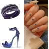 imageBeadsland 4300pcs Flatback RhinestonesGray Rhinestone Nail Gems Round Crystal Rhinestones for CraftsMixed 6 Sizes with Picking Tweezers and Wax Pencil Kit SS6SS20Black DiamondPurple Velvet