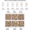 imageBeadsland 4300pcs Flatback RhinestonesGray Rhinestone Nail Gems Round Crystal Rhinestones for CraftsMixed 6 Sizes with Picking Tweezers and Wax Pencil Kit SS6SS20Black DiamondGolden Shadow