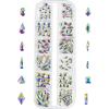 imageBeadsland 5280 Pieces Nail Art Rhinestones With 120 Pieces Multi Shape Glass Crystal KitFlatback Rhinestones For Nail ArtCrystal Rhinestones For Nails Set Mix 12 Colors and 6 Sizes Set 05