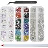 imageBeadsland 5280 Pieces Nail Art Rhinestones With 120 Pieces Multi Shape Glass Crystal KitFlatback Rhinestones For Nail ArtCrystal Rhinestones For Nails Set Mix 12 Colors and 6 Sizes Set 05