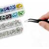 imageBeadsland 5280 Pieces Nail Art RhinestonesFlatback Rhinestones for Nail ArtCrystal Rhinestones for Nails Set Mix 12 ColorsSS10 and 6 SizesSS4SS16 for Clear and Clear AB Set 01