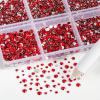 imageBeadsland 7200pcs Flatback RhinestonesOrange Rhinestone Nail Gems Round Crystal Rhinestones for CraftsMixed 6 Sizes with Wax Pencil Kit SS3SS10HyacinthOrangeLight Siam