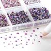 imageBeadsland 7200pcs Flatback RhinestonesOrange Rhinestone Nail Gems Round Crystal Rhinestones for CraftsMixed 6 Sizes with Wax Pencil Kit SS3SS10HyacinthOrangePurple Velvet