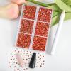 imageBeadsland 7200pcs Flatback RhinestonesOrange Rhinestone Nail Gems Round Crystal Rhinestones for CraftsMixed 6 Sizes with Wax Pencil Kit SS3SS10HyacinthOrangeOrange