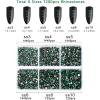 imageBeadsland 7200pcs Flatback RhinestonesOrange Rhinestone Nail Gems Round Crystal Rhinestones for CraftsMixed 6 Sizes with Wax Pencil Kit SS3SS10HyacinthOrangeEmerald