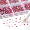 imageBeadsland 7200pcs Flatback RhinestonesOrange Rhinestone Nail Gems Round Crystal Rhinestones for CraftsMixed 6 Sizes with Wax Pencil Kit SS3SS10HyacinthOrangeHyacinth AB