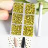 imageBeadsland 7200pcs Flatback RhinestonesOrange Rhinestone Nail Gems Round Crystal Rhinestones for CraftsMixed 6 Sizes with Wax Pencil Kit SS3SS10HyacinthOrangeLemon Yellow