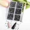 imageBeadsland 7200pcs Flatback RhinestonesOrange Rhinestone Nail Gems Round Crystal Rhinestones for CraftsMixed 6 Sizes with Wax Pencil Kit SS3SS10HyacinthOrangeBlack Diamond
