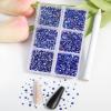 imageBeadsland 7200pcs Flatback RhinestonesOrange Rhinestone Nail Gems Round Crystal Rhinestones for CraftsMixed 6 Sizes with Wax Pencil Kit SS3SS10HyacinthOrangeSapphire