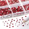imageBeadsland 7200pcs Flatback RhinestonesOrange Rhinestone Nail Gems Round Crystal Rhinestones for CraftsMixed 6 Sizes with Wax Pencil Kit SS3SS10HyacinthOrangeSiam