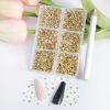 imageBeadsland 7200pcs Flatback RhinestonesOrange Rhinestone Nail Gems Round Crystal Rhinestones for CraftsMixed 6 Sizes with Wax Pencil Kit SS3SS10HyacinthOrangeMetal Sunlight