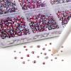 imageBeadsland 7200pcs Flatback RhinestonesOrange Rhinestone Nail Gems Round Crystal Rhinestones for CraftsMixed 6 Sizes with Wax Pencil Kit SS3SS10HyacinthOrangeLight Siam AB