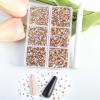 imageBeadsland 7200pcs Flatback RhinestonesOrange Rhinestone Nail Gems Round Crystal Rhinestones for CraftsMixed 6 Sizes with Wax Pencil Kit SS3SS10HyacinthOrangeLight Peach