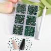 imageBeadsland 7200pcs Flatback RhinestonesOrange Rhinestone Nail Gems Round Crystal Rhinestones for CraftsMixed 6 Sizes with Wax Pencil Kit SS3SS10HyacinthOrangeEmerald