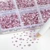 imageBeadsland 7200pcs Flatback RhinestonesOrange Rhinestone Nail Gems Round Crystal Rhinestones for CraftsMixed 6 Sizes with Wax Pencil Kit SS3SS10HyacinthOrangeLight pink