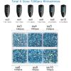 imageBeadsland 7200pcs Flatback RhinestonesOrange Rhinestone Nail Gems Round Crystal Rhinestones for CraftsMixed 6 Sizes with Wax Pencil Kit SS3SS10HyacinthOrangeAquamarine AB